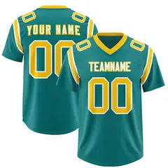 Aqua Shoulder Cut Two-Tone Authentic Football Jersey 1