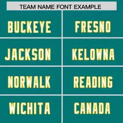 Aqua Shoulder Cut Two-Tone Authentic Football Jersey 3