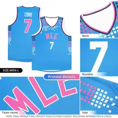 Aqua Square Grid Graffiti Basketball Jersey 5