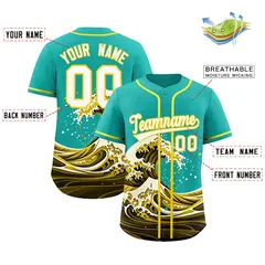 Aqua Wave Graffiti Baseball Jersey 2