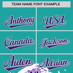 Aqua Wave Graffiti Baseball Jersey 3