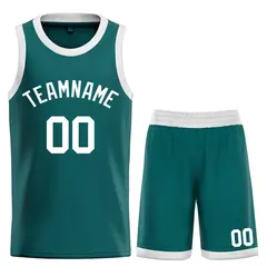 Aqua White Bull Classic Sets Curved Basketball Jersey 1