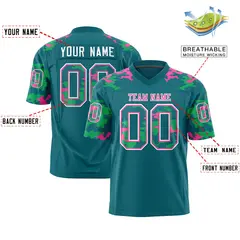 Aqua White Camo Authentic Football Jersey 2