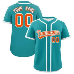 Aqua White Classic Authentic Baseball Jersey