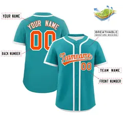 Aqua White Classic Authentic Baseball Jersey 2