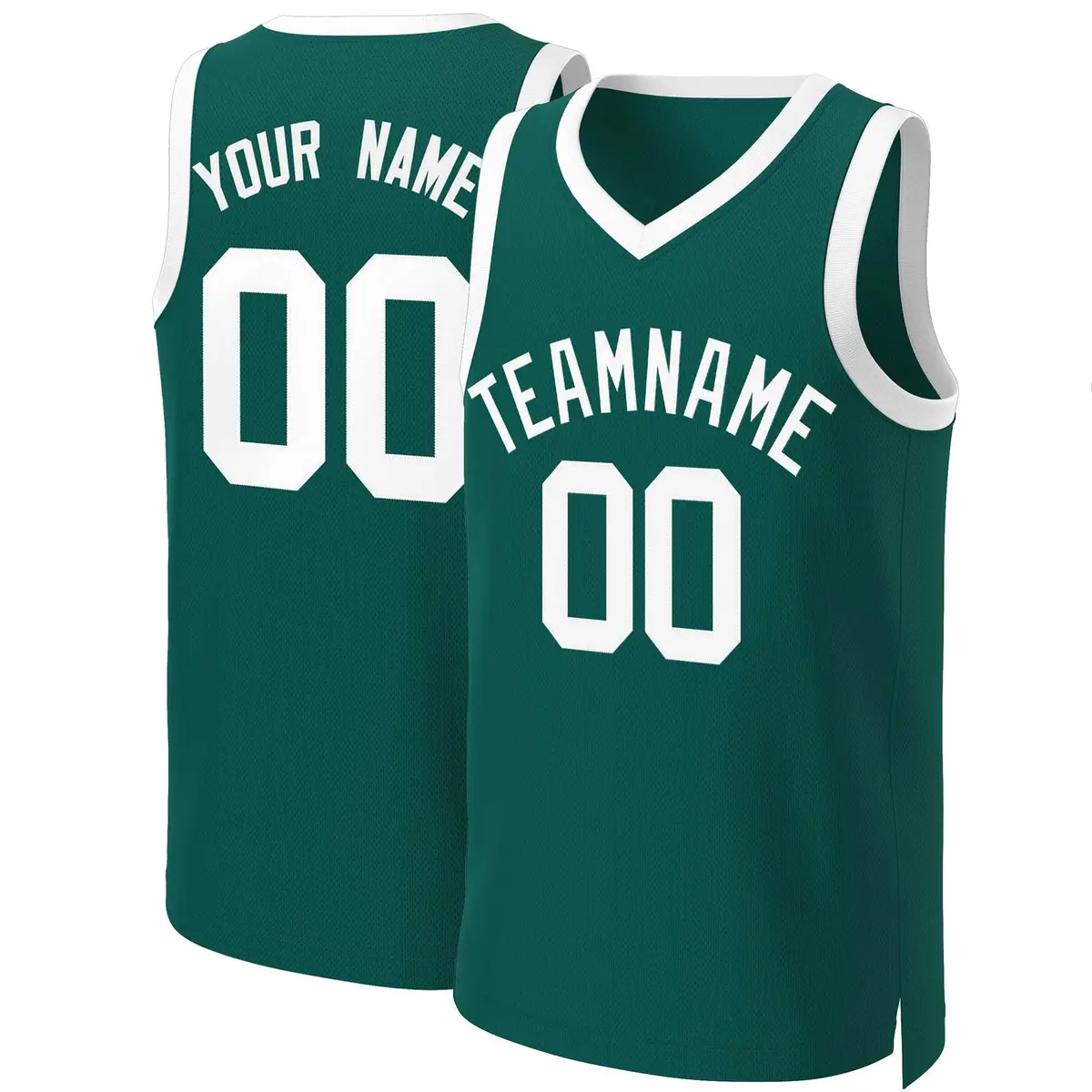 Aqua White Classic Basketball Jersey