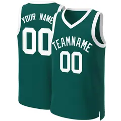 Aqua White Classic Basketball Jersey 1