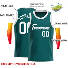 Aqua White Classic Casual Basketball Jersey 2