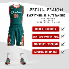 Aqua White Classic Mesh Basketball Jersey Sets 2