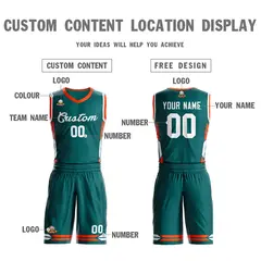 Aqua White Classic Mesh Basketball Jersey Sets 3