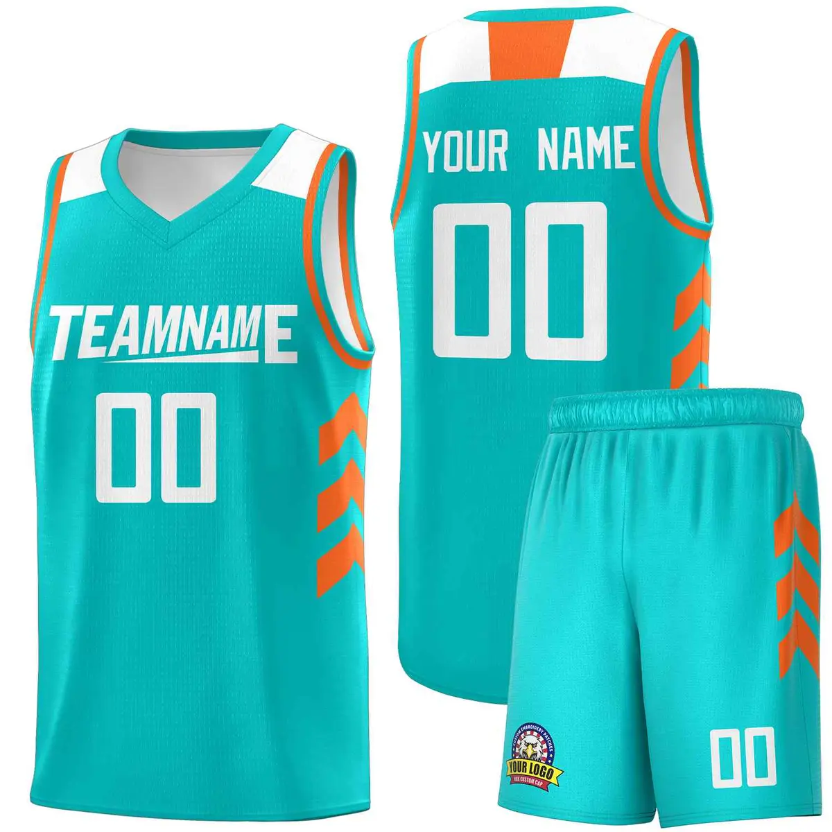 Aqua White Classic Sets Sports Uniform Basketball Jersey