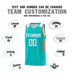 Aqua White Classic Sets Sports Uniform Basketball Jersey 4