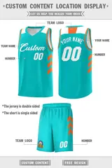 Aqua White Classic Sets Sports Uniform Basketball Jersey 2