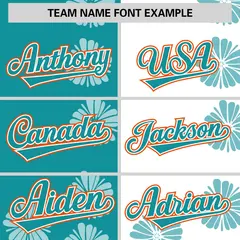 Aqua White Flower Graffiti Split Baseball Jersey 3