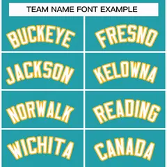 Aqua White-Gold Classic Style Hockey Jersey 3