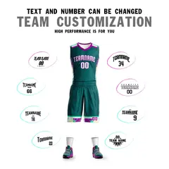 Aqua White Graffiti Basketball Jersey Set 4