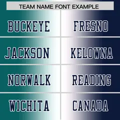 Aqua White-Navy Gradient Fashion Authentic Football Jersey 3