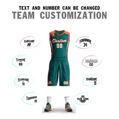 Aqua White-Orange Classic Mesh Basketball Jersey Sets 4
