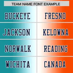 Aqua White-Orange Gradient Fashion Authentic Football Jersey 3