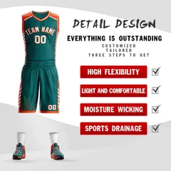 Aqua White-Orange Graffiti Bar Element Basketball Jersey 2