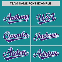 Aqua White-Purple Raglan Three Stripes Varsity Letterman Hoodie 5