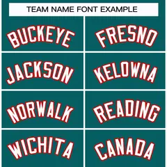 Aqua White-Red Classic Style Hockey Jersey 3