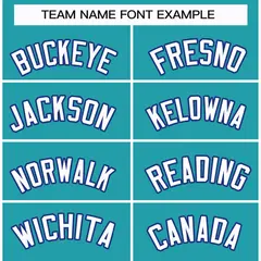 Aqua White-Royal Classic Style Hockey Jersey 3