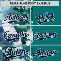 Aqua White Split Graffiti Raglan Sleeve Baseball Jersey 3