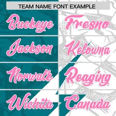 Aqua White Split Lightning Pattern Football Jersey 3