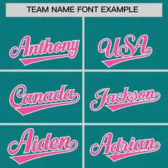 Aqua White Thick Stripes Star Pattern Baseball Jersey 3