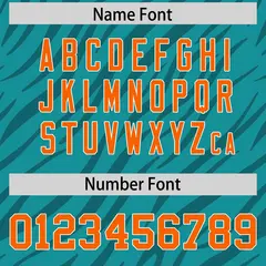 Aqua White Tiger Stripe Graffiti Pattern Football Jersey 4