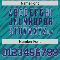 Aqua White Tiger Stripe Graffiti Pattern Football Jersey 4