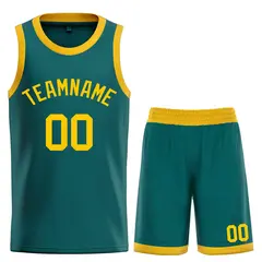 Aqua Yellow Bull Classic Curved Basketball Jersey