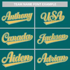 Aqua Yellow Classic Style Varsity Letterman Baseball Jacket 5
