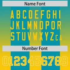 Aqua Yellow Vertical Gradient Stripe Fashion Football Jersey 4