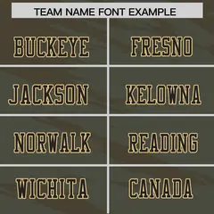 Army Green Light Brown Scratch Pattern Football Jersey 3