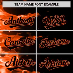Black 3D Flame Authentic Baseball Jersey 3