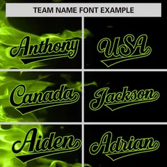 Black 3D Flame Authentic Baseball Jersey 3