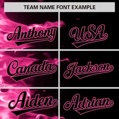 Black 3D Flame Authentic Baseball Jersey 3