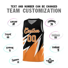 Black Abstract Mountain Pattern Basketball Jersey 3