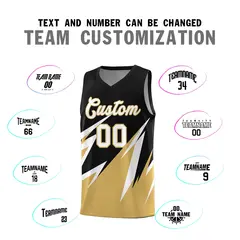 Black Abstract Mountain Pattern Basketball Jersey 3