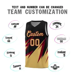 Black Abstract Mountain Pattern Basketball Jersey 3