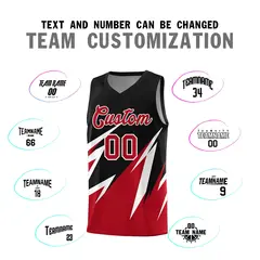 Black Abstract Mountain Pattern Basketball Jersey 3