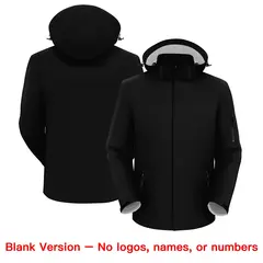 Black American Flag Independence Day Waterproof Jacket 6
