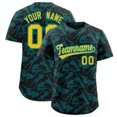 Black Aqua Graffiti Pattern Baseball Jersey