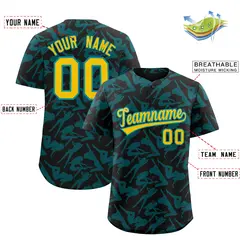 Black Aqua Graffiti Pattern Baseball Jersey 2