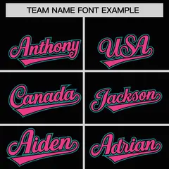 Black Aqua Lace-Up Neck Raglan Hockey Hoodie Jersey 3