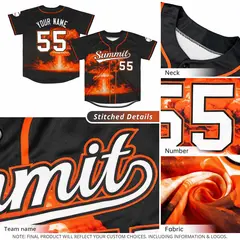Black Aqua Nuclear Blast Graffiti Full Button Baseball Jersey 6
