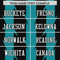 Black Aqua Razr Stripe Graffiti Pattern Flag Football Jersey 3