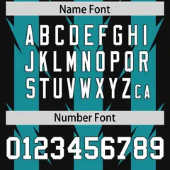Black Aqua Razr Stripe Graffiti Pattern Flag Football Jersey 4